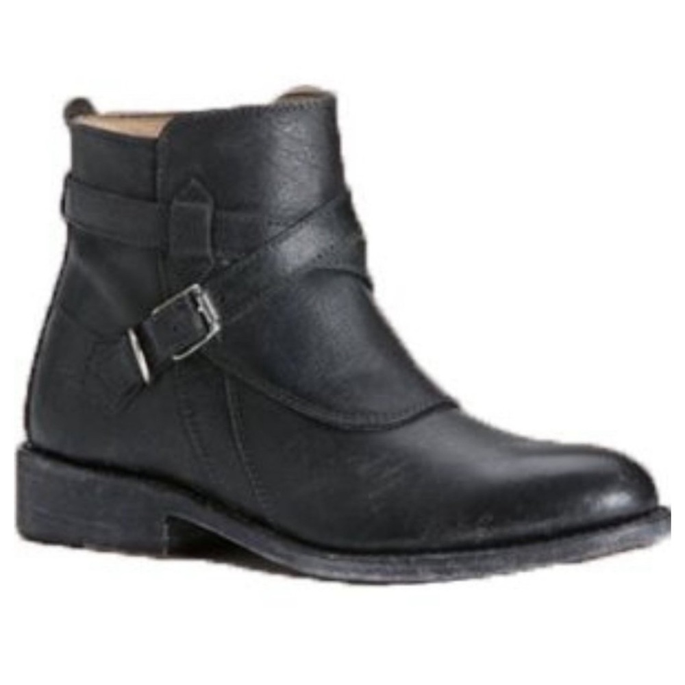 FRYE Jayden cross strap motorcycle boot black leather size 8 B